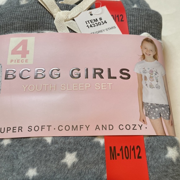 NWT BCBG 4 piece Girls Pajama Youth Sleep SET Super Soft Comfy and Cozy medium - Picture 3 of 8